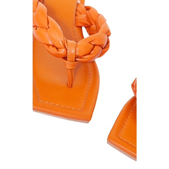 Real Leather Square Toe Plaited Toe Thong Sandals-Size7 - Picture 2 of 5